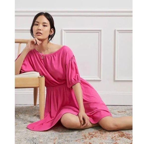 Daily Practice by Anthropologie Solid Pink Mini Dress, Size XS - Picture 1 of 10